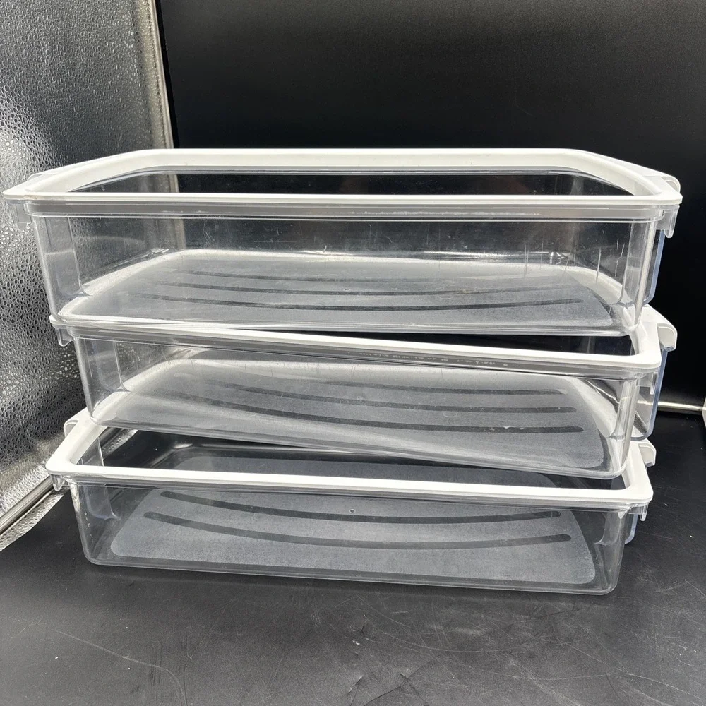 (3) Door Shelf Bin OEM Whirlpool Refrigerator W10321304 Kenmore WPW10431304 GUC